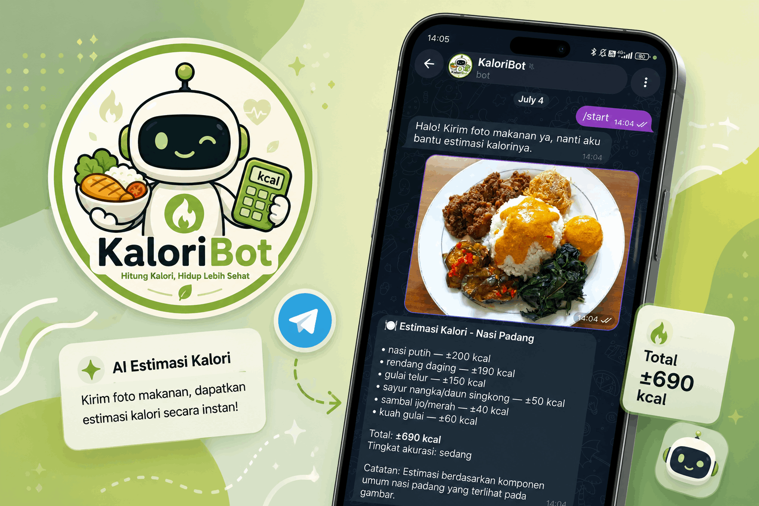 KaloriBot — AI Calorie Estimator