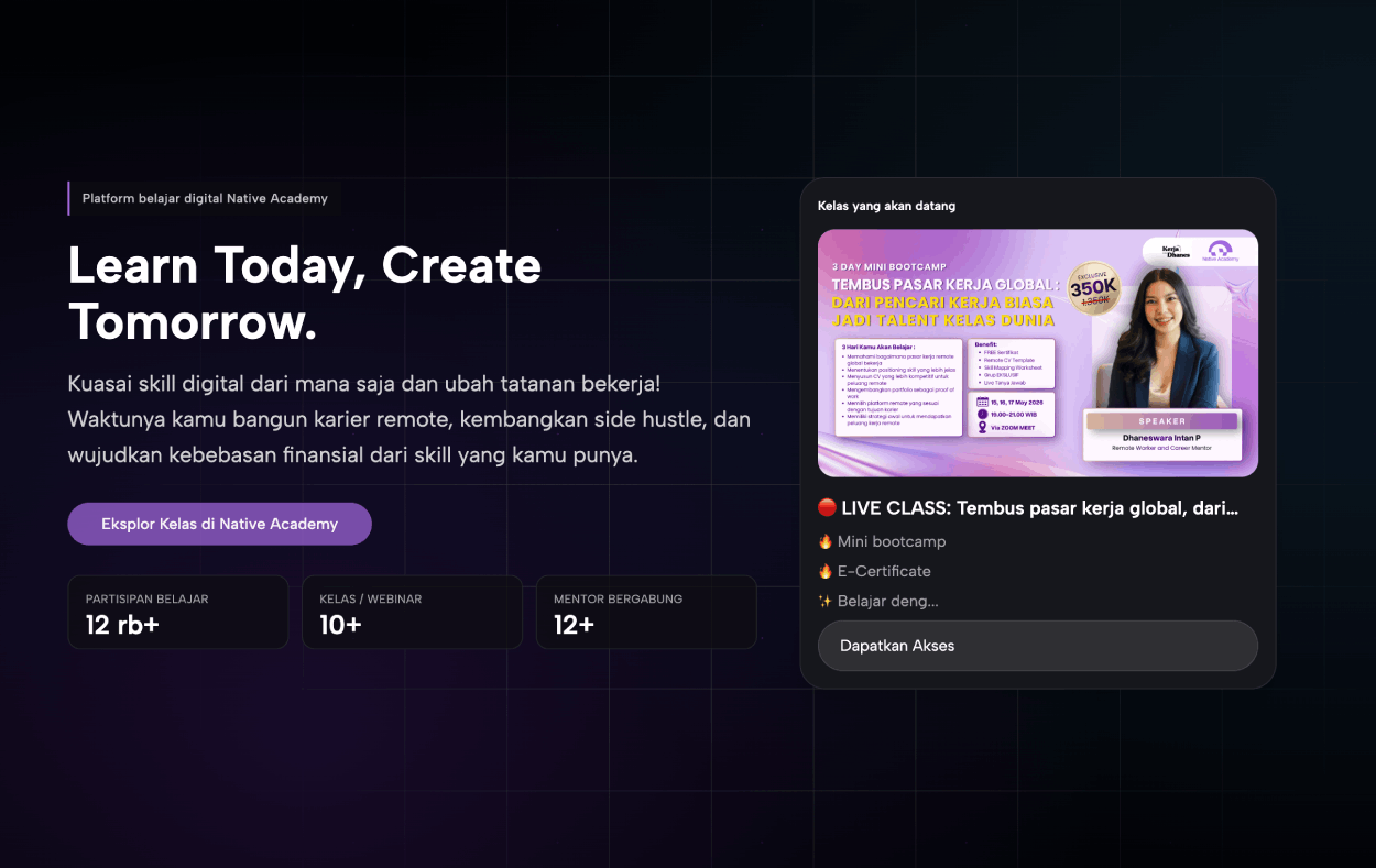 Native Academy - Bantu kamu jago kerja secara digital